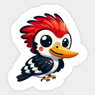 Kawaii Woodpecker Sticker